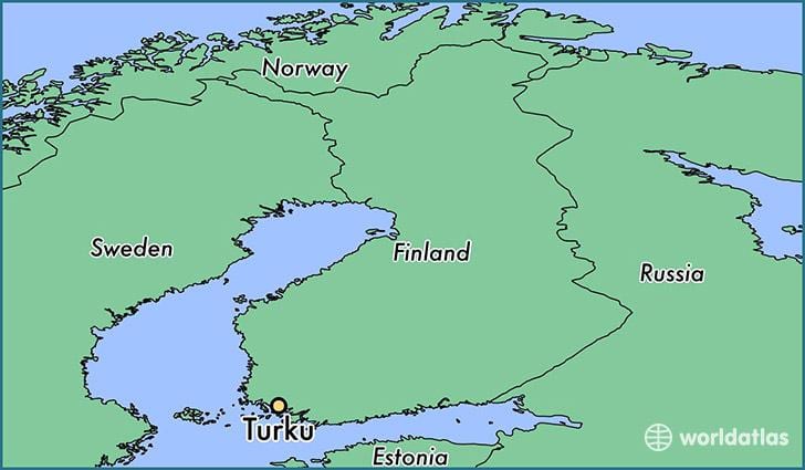 Карта Турку Фінляндія