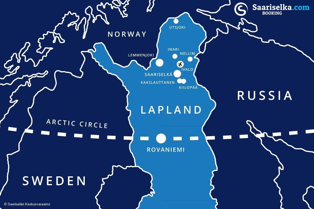 карті саариселки, Фінляндія