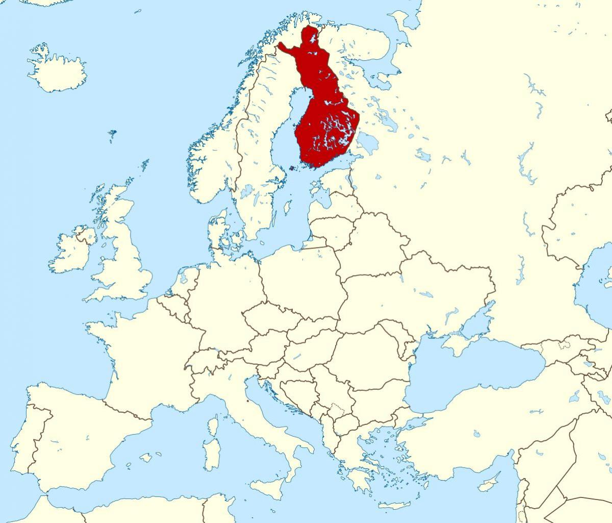 карта світу, показує Фінляндії