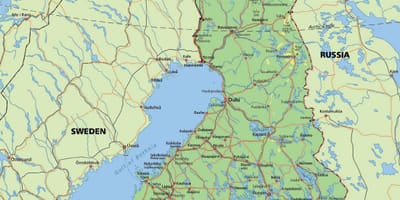 Карта Полярне коло Фінляндія