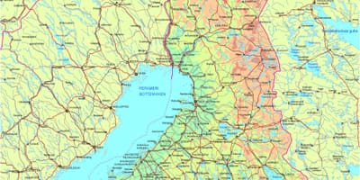 Карта Фінляндії дороги