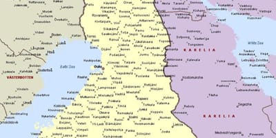 Фінляндія карта з містами