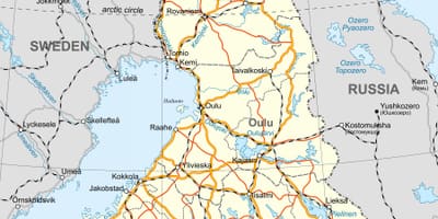 Карта Фінляндії політичні