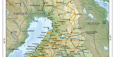 Карта Фінляндії