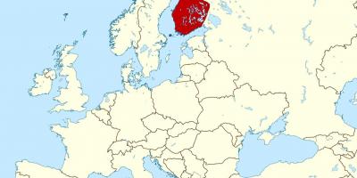 Карта світу, показує Фінляндії